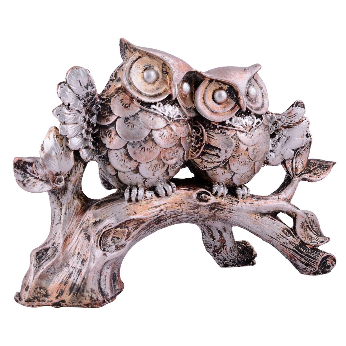 Owl Family Sitting on Tree Decorative Bird Showpieces Statue for Home Decor Living Room Bedroom Wall Shelf Table Top Garden Decoration Items -3 - Image 2