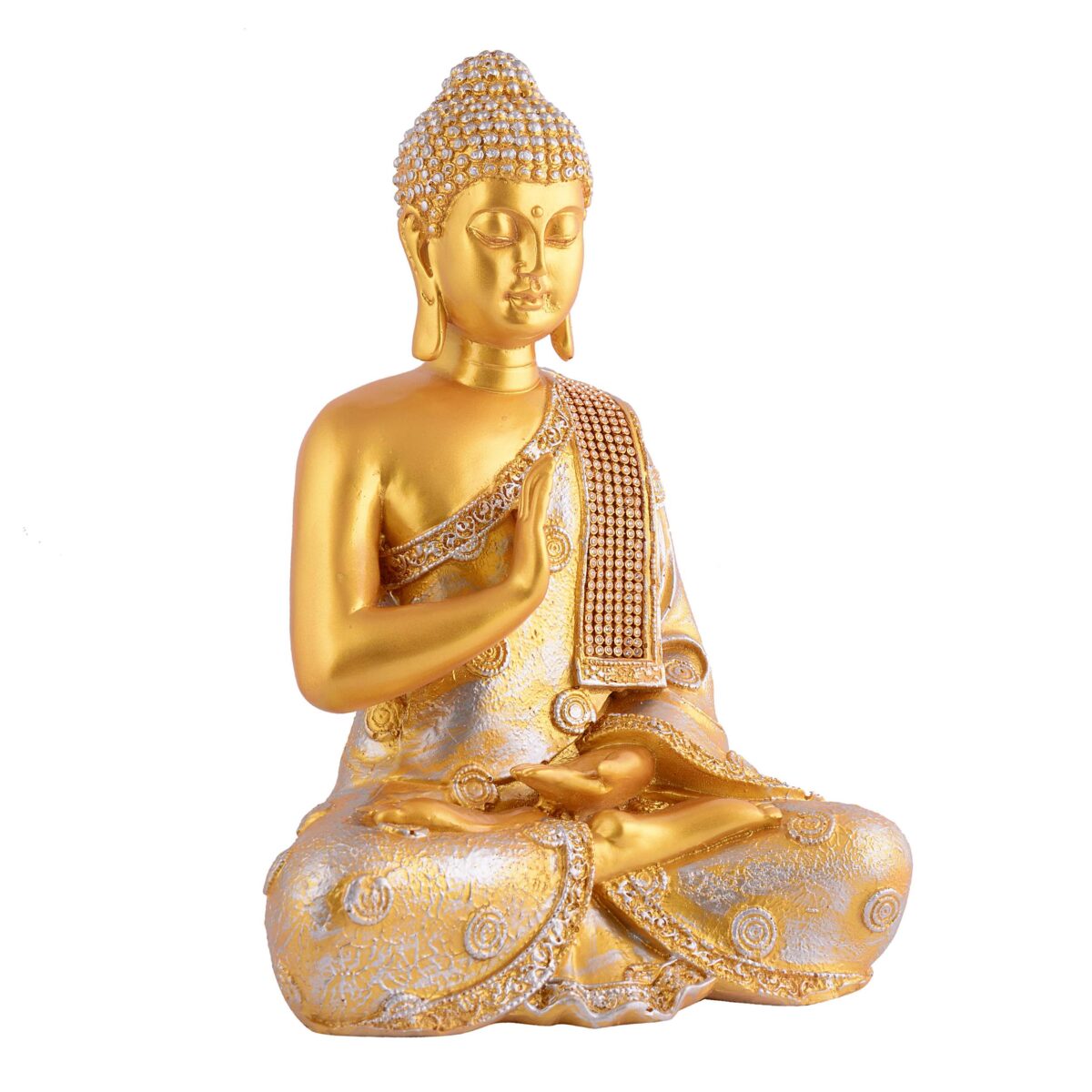 Buddha Idol Statue Showpiece Gift Gifting Item Polystone Home Decor Decoration - Image 4