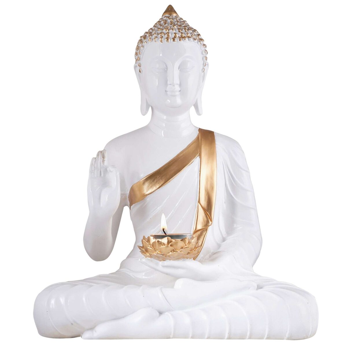 Buddha Idol Statue Showpiece Gift Gifting Item Polystone Home Decor Decoration - Image 3