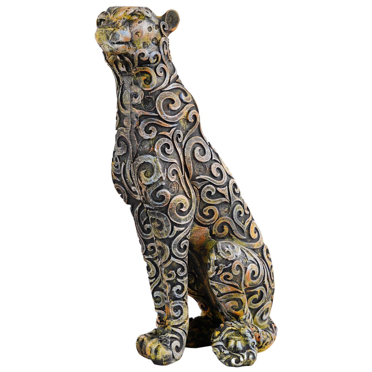 Panther Sitting Position Animal Showpiece Antique Sculpture for Home Decor Showpiece Figurine -2 - Image 3