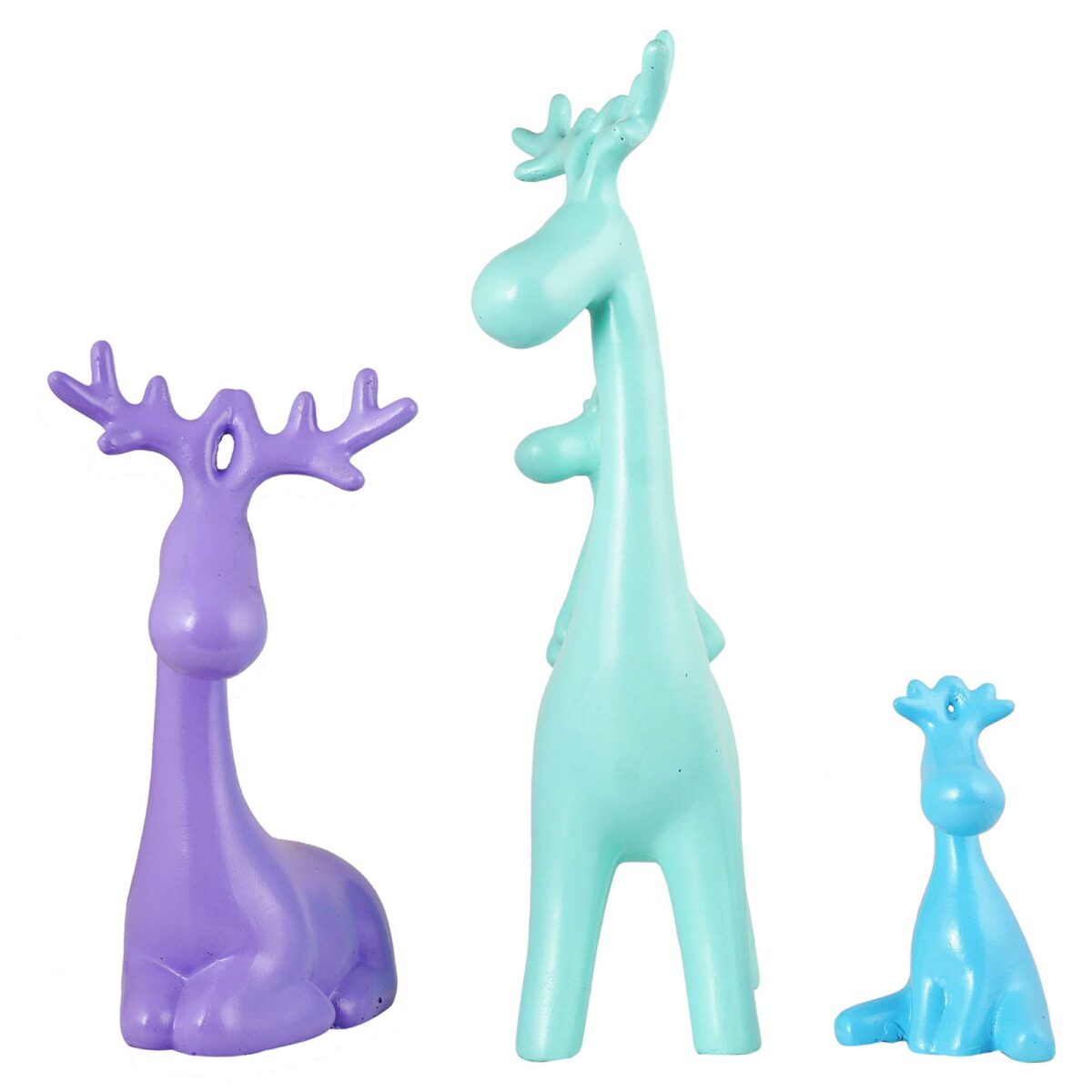 Deer Family Showpiece for Home Decor Showpiece | Reindeer Family Statue for Home Decor (Set of 3) - Image 3