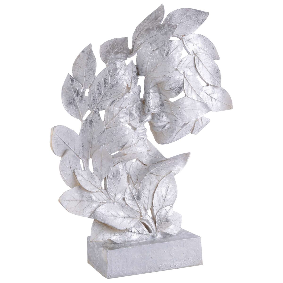 RomentIc Love Couple Face Statue silver Showpiece for Home Decor in Showpieces &Figurine table Decorations Items - Image 3